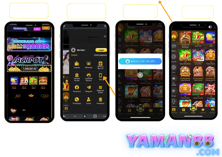 4 steps to download yaman88 app (1)